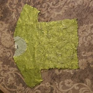 90s lime vintage crinkle shirt